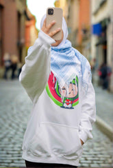 Al Quds Baby Blue Keffiyeh by Bubble Girl