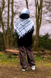 Black and White Palestinian Keffiyeh - BubbleGirl