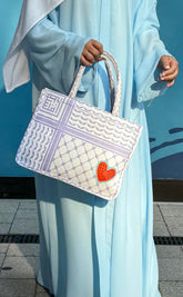 Lilac Keffiyeh Tote Bag