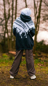 Black and White Palestinian Keffiyeh - BubbleGirl
