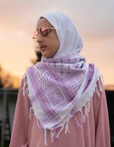 Lilac Keffiyeh Scarf by Bubble Girl