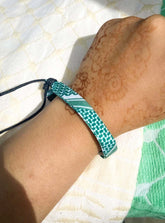 Green & White Keffiyeh Armband