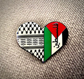 Keffiyeh Heart Pin
