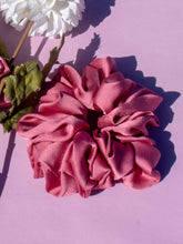 Rose Pink Soft Satin Hijab Scrunchie - BubbleGirl
