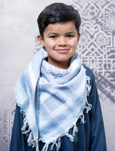 Light Grey and White Palestinian Keffiyeh Shemagh - BubbleGirl