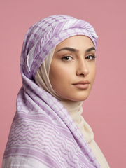 Lilac Keffiyeh Scarf by Bubble Girl