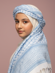 Al Quds Baby Blue Keffiyeh by Bubble Girl