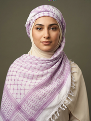Lilac Keffiyeh Scarf by Bubble Girl