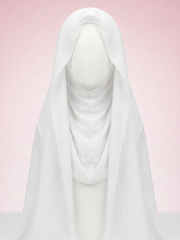 FeatherLite™ Kids EasyWear: Snow Veil Umrah Instant Hijab
