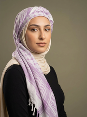 Lilac Keffiyeh Scarf by Bubble Girl