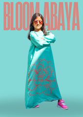 Turquoise Bloom Girls’ Abaya