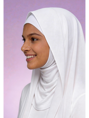 FeatherLite™ Kids EasyWear: Snow Veil Umrah Instant Hijab
