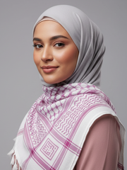 Lilac Keffiyeh Scarf by Bubble Girl