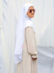 FeatherLite™ Kids EasyWear: Snow Veil Umrah Instant Hijab