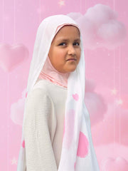 side profile of girls’ modal instant hijab showing lightweight drape