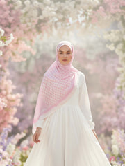 Featherlite Al Quds Elegance Keffiyeh Hijab In Baby Pink