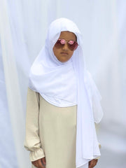 FeatherLite™ Kids EasyWear: Snow Veil Umrah Instant Hijab