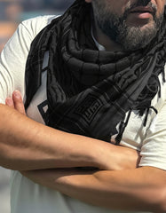 All Black Palestinian Keffiyeh - Special Edition