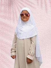 FeatherLite™ Kids EasyWear: Snow Veil Umrah Instant Hijab